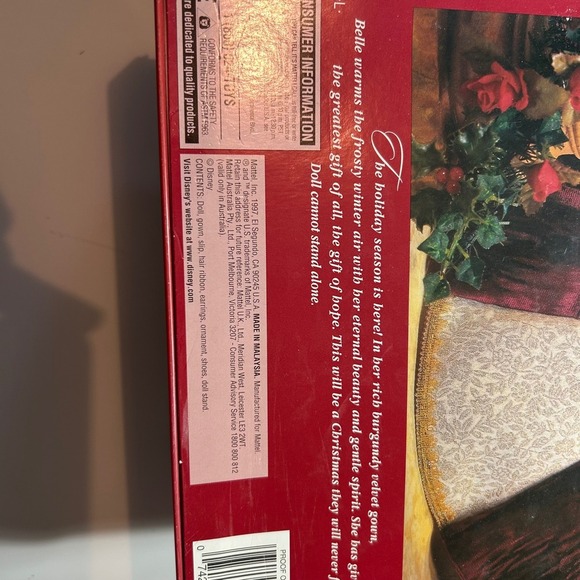 Disney Holiday Princess Belle Doll Beauty Beast Enchanted Christmas Ornament - Picture 8 of 10